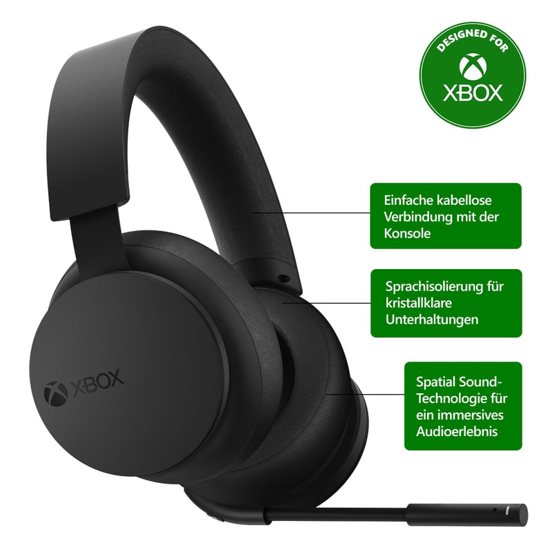 Bezdrôtové slúchadlá Xbox Wireless Headset kompatibilné s Xbox Series X|S a Xbox One, s mikrofónom a priestorovým zvukom