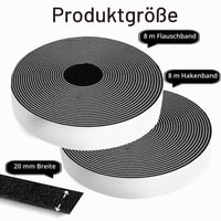 Xcdhemde Samolepiaca suchá zipsy páska 8 m x 20 mm čierna obojstranná silne lepiaca háčiková a slučková páska 2