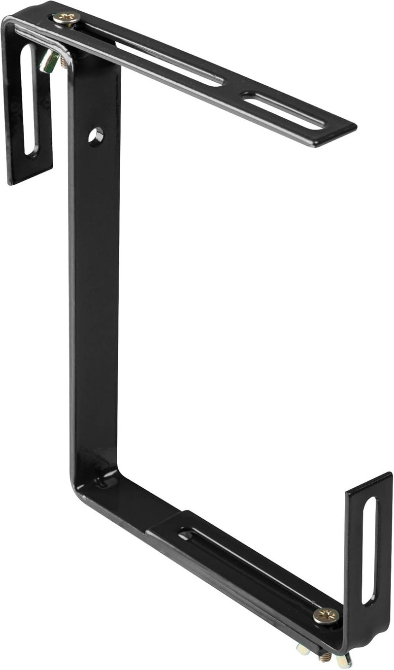 Xclou Virágláda tartó fúrás nélkül, erkélyre szerelhető konzol - 18.4 x 19 x 4 cm, Black