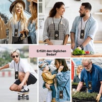 Husă XCYYOO pentru Xiaomi 13T / 13T Pro cu șnur, suport tip lănțișor, negru, husă de protecție din silicon rezistentă la șocuri și zgârieturi 2