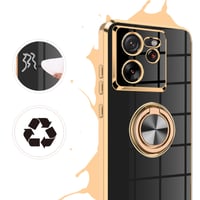 Husă XCYYOO pentru Xiaomi 13T / 13T Pro cu șnur, suport tip lănțișor, negru, husă de protecție din silicon rezistentă la șocuri și zgârieturi 5