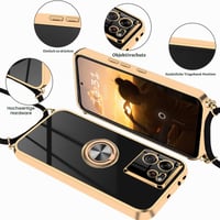Husă XCYYOO pentru Xiaomi 13T / 13T Pro cu șnur, suport tip lănțișor, negru, husă de protecție din silicon rezistentă la șocuri și zgârieturi 4