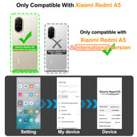 XCYYOO Xiaomi Redmi A5 tok lánccal, szív mintás, szilikon, kameravédelemmel - fekete 2