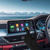 XDGBGFN téli kesztyű meleg kötött touchscreen kesztyű kerékpározáshoz síeléshez 5