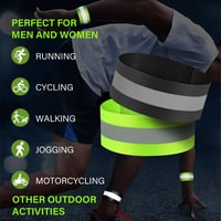 XEIYEI Klipy na nohavice na bicykel, 8 ks elastických reflexných pásov, chrániče na nohavice so suchým zipsom, spony na nohavice na bicyklovanie, turistiku a jogging 5