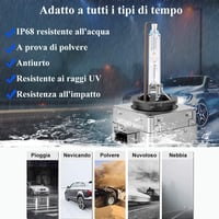 XELORD D1S 6000K Xenon Fényszóró Izzó 35W 12V HID Fehér Autó Lámpa 2db 4