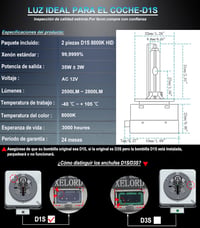 XELORD D1S 8000K Xenon HID Fényszóró Izzó 35W Dupla Csomag 5