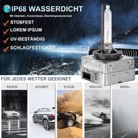XELORD D1S Xenon HID fényszóró izzó 6000K fehér 35W 12V 2db 5