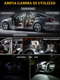 XELORD LED izzó W5W T10 6000K fehér autó belső világítás 2db 5