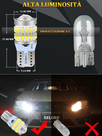 XELORD LED izzó W5W T10 6000K fehér autó belső világítás 2db 3