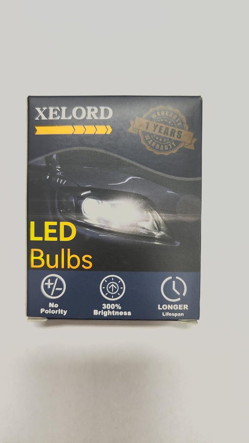 XELORD LED izzó W5W T10 6000K fehér autó belső világítás 2db