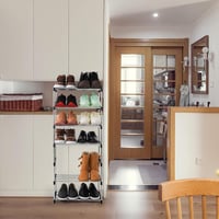Raft pentru pantofi Xerhnan cu 4 niveluri, pentru max. 8 perechi de pantofi - negru 2