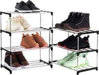 Raft pentru pantofi Xerhnan cu 4 niveluri, pentru max. 8 perechi de pantofi - negru 4
