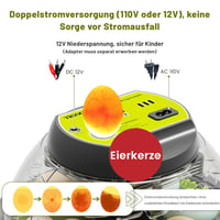 XFD-8 Keltetőgép 8 Tojáshoz - Automata Forgatás, Külső Víztartály, Digitális Hőmérséklet Szabályozás, Csirke és Fürj Tojásokhoz 5