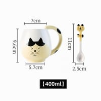 Žabia šálka s lyžičkou, 400 ml, keramický hrnček na čaj, kávu, mlieko, vtipný darček, raňajkové hrnčeky 2