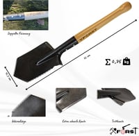 Xforst FS1 tereplapát fa nyéllel éles acél pengével hordtáskával kültéri kemping túlélő ásáshoz 3