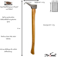 Xforst X-P88 Sappie Fa Mozgatásához 80cm Nyírfa Nyéllel 0,8kg 3