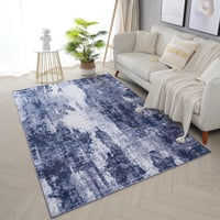 Xfrog Modern Mosható Szőnyeg Nappalihoz Hálóhoz Gyerekszobához 160x230cm Sötétkék Szürke 5