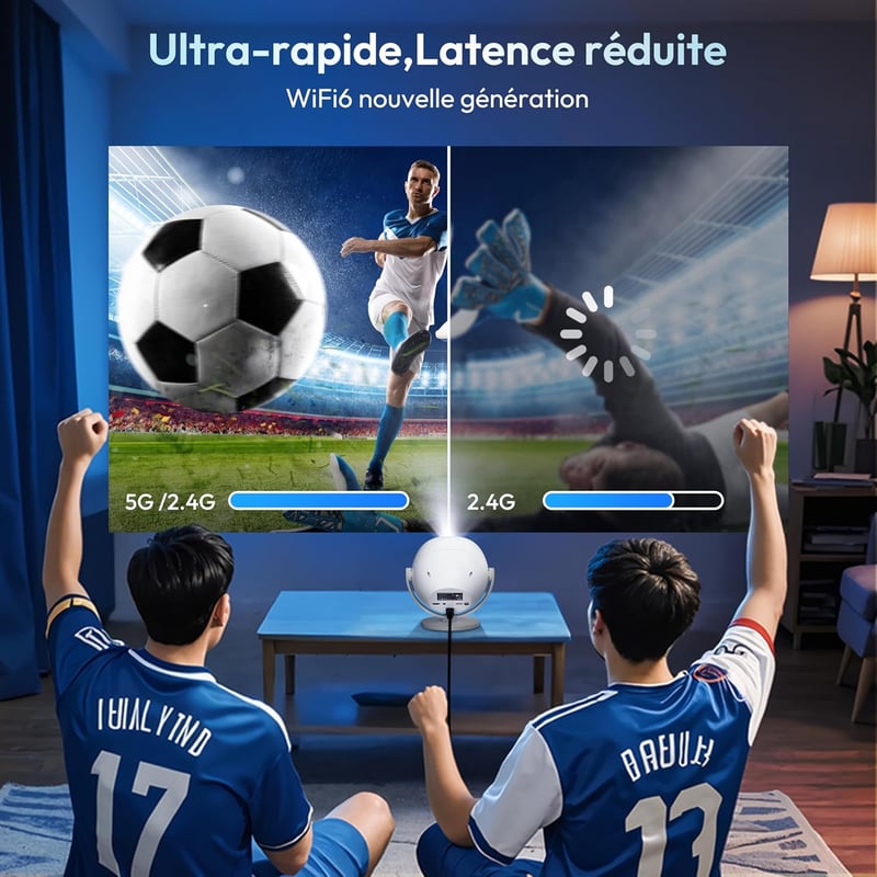 XGODY 720P Hordozható Mini Projektor 4K 1080P WiFi6 HDMI PS5 Kompatibilis