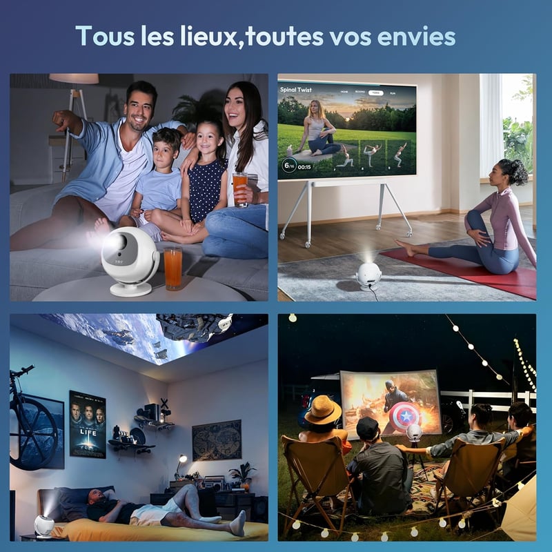 XGODY 720P Hordozható Mini Projektor 4K 1080P WiFi6 HDMI PS5 Kompatibilis