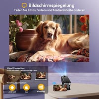 XGODY Gimbal5 Hordozható Mini Projektor Android 11 Rendszerrel - Natív 1080P Felbontás, 4K Támogatás, 5G WiFi, 180° Forgatható, Fekete 8