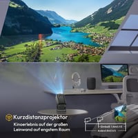 XGODY Gimbal5 Hordozható Mini Projektor Android 11 Rendszerrel - Natív 1080P Felbontás, 4K Támogatás, 5G WiFi, 180° Forgatható, Fekete 6