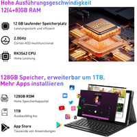 XGODY P60PRO 10,1" 4G LTE Tablet, Android 13, 12GB RAM, 128GB Tárhely, Billentyűzettel, 8000mAh Akkumulátor, FHD IPS Kijelző, Dual SIM 3