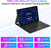 XGODY P60PRO 10,1" 4G LTE Tablet, Android 13, 12GB RAM, 128GB Tárhely, Billentyűzettel, 8000mAh Akkumulátor, FHD IPS Kijelző, Dual SIM 5