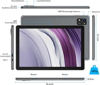 XGODY P60PRO 10,1" 4G LTE Tablet, Android 13, 12GB RAM, 128GB Tárhely, Billentyűzettel, 8000mAh Akkumulátor, FHD IPS Kijelző, Dual SIM 8