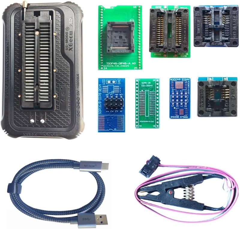 XGOIENZI T76 Programozó 6 Adapterrel - USB 3.0 EPROM, NAND, EMMC, CPLD, VGA Chip Programozó Készlet - Xgecu T56 Utódja Elektronikai Javításhoz
