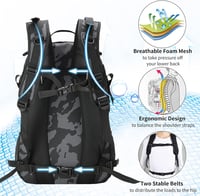 XHSM Taktikai hátizsák férfi túra egynapos Molle vízálló 30L EDC fekete terepszínű mintával USA zászló paccsal 3