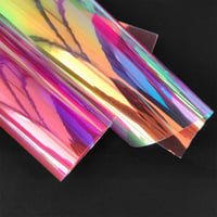 XHT 10 kom A4 Holografska prozirna PVC irizirajuća vinilna zrcalna folija laserska za ručni rad DIY mašne torbe nakit 30x21 cm serija A 6
