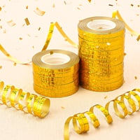 Xialvyu 24 tekercs arany szalag, 10m fényes szatén dekoráció születésnapi partira 3
