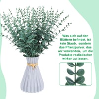 Xialvyu 50 bucăți ramuri de eucalipt artificiale pentru decor, 38 cm lungime, plantă artificială pentru decorarea mesei și a locuinței 2