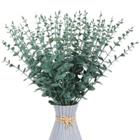 Xialvyu 50 bucăți ramuri de eucalipt artificiale pentru decor, 38 cm lungime, plantă artificială pentru decorarea mesei și a locuinței 1