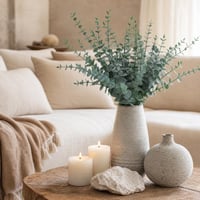 Xialvyu 50 bucăți ramuri de eucalipt artificiale pentru decor, 38 cm lungime, plantă artificială pentru decorarea mesei și a locuinței 6