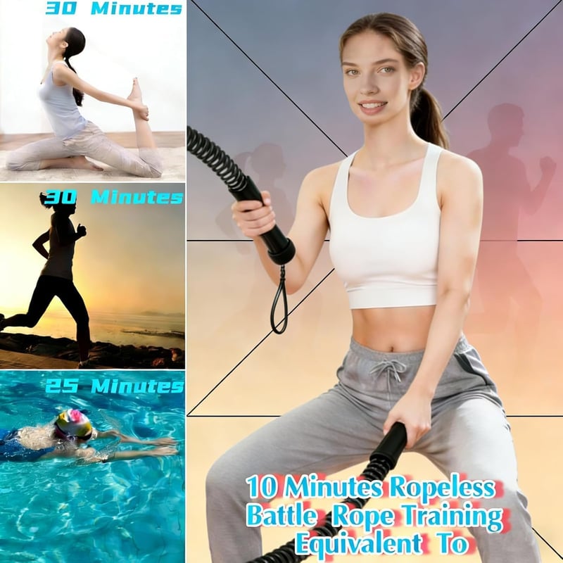 Xiangqianzou 2 db Ropeless Battle Rope - Súlyozott edzéseszköz otthoni edzéshez