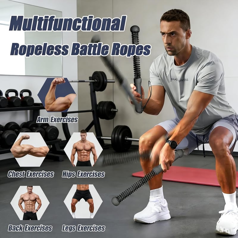 Xiangqianzou 2 db Ropeless Battle Rope - Súlyozott edzéseszköz otthoni edzéshez