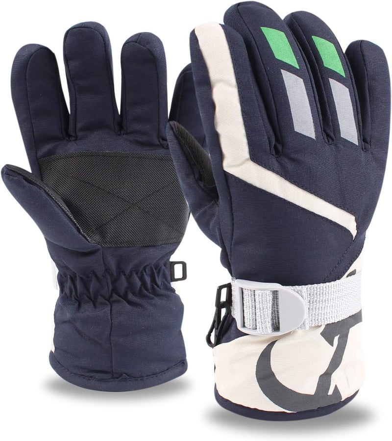 XIAOHAWANG Gyerek Sí Kesztyű Vízálló Téli Mittens 4-7 Év Fiú Lány Kerékpár Túrázás