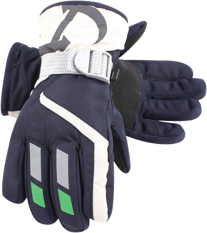 XIAOHAWANG Gyerek Sí Kesztyű Vízálló Téli Mittens 4-7 Év Fiú Lány Kerékpár Túrázás