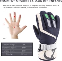 XIAOHAWANG Gyerek Sí Kesztyű Vízálló Téli Mittens 4-7 Év Fiú Lány Kerékpár Túrázás 6