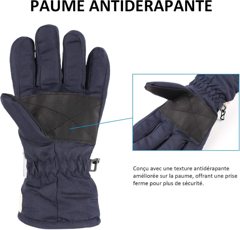 XIAOHAWANG Gyerek Sí Kesztyű Vízálló Téli Mittens 4-7 Év Fiú Lány Kerékpár Túrázás