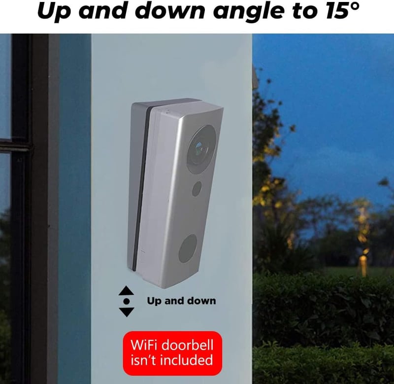 XIAOJUN Állítható Szögű Csengő Tartó Konzol Video Kaputelefonhoz Ring Doorbell Fali Rögzítő Szürke Bal és Jobb Oldali