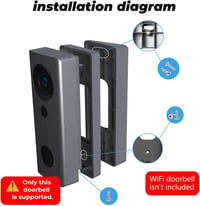 XIAOJUN Állítható Szögű Csengő Tartó Konzol Video Kaputelefonhoz Ring Doorbell Fali Rögzítő Szürke Bal és Jobb Oldali 5