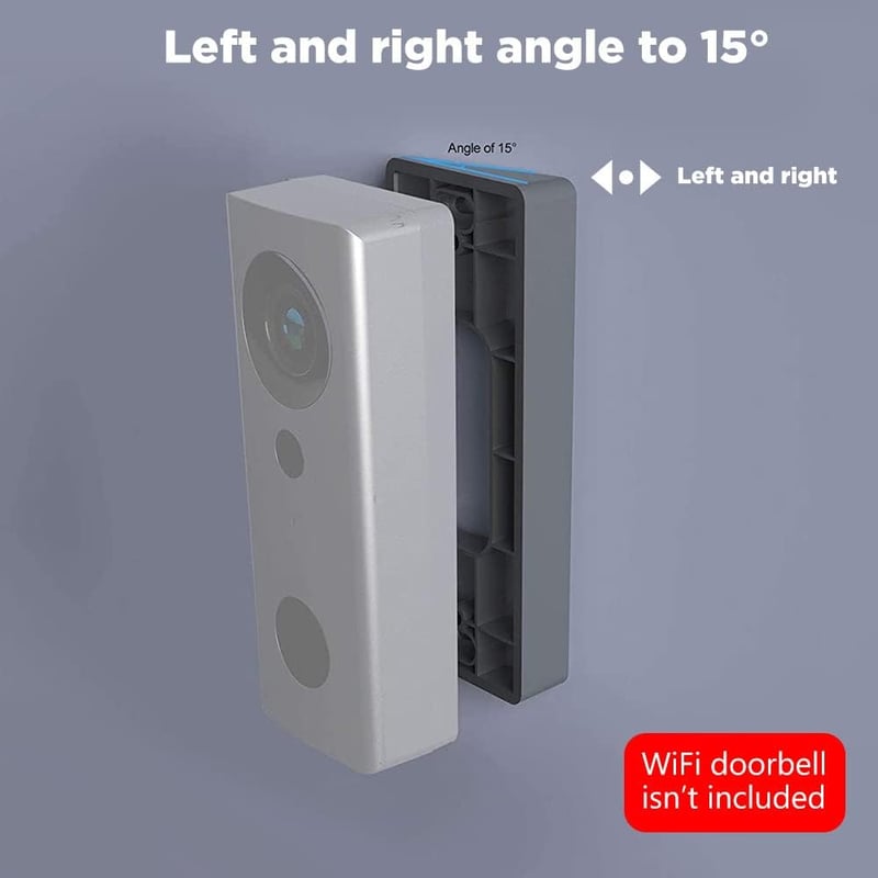 XIAOJUN Állítható Szögű Csengő Tartó Konzol Video Kaputelefonhoz Ring Doorbell Fali Rögzítő Szürke Bal és Jobb Oldali