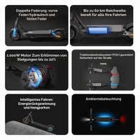 Elektrická kolobežka Xiaomi Electric Scooter 5 Pro – 1000W motor, dojazd 60 km, 10-palcové bezdušové pneumatiky, dvojité tlmenie nárazov, stúpanie 22 % 2