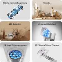 Akumulátorový vysávač Xiaomi G20, 25 000 Pa, 150 AW, s LED osvetlením, bezdrôtový, s výdržou batérie až 60 minút 2