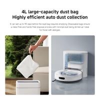 Robotický vysávač Xiaomi H40 s vyprázdňovacou stanicou, sací výkon 10 000 Pa, automatické vyprázdňovanie nádoby na prach 5