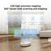 Robotický vysávač Xiaomi H40 s vyprázdňovacou stanicou, sací výkon 10 000 Pa, automatické vyprázdňovanie nádoby na prach 10