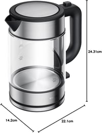Rýchlovarná kanvica Xiaomi Mi Kettle Electric Glass BHR7423EU čierna, sklenená — chybná, na súčiastky: Tlačidlo zapínania nefunguje (stav: pozri 2. obrázok) 10